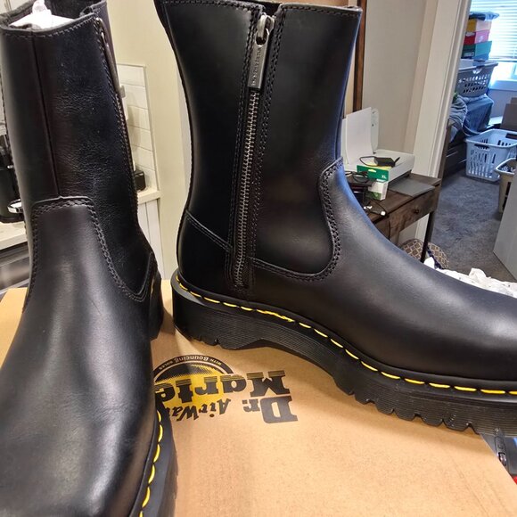 Dr. Martens Amaayah Lo 31950001 Women's US 7 Black Leather Ankle Boots NEW - Picture 5 of 15